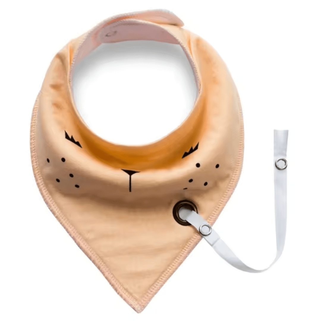 Bavoir pur coton avec attache tétine - Moomies