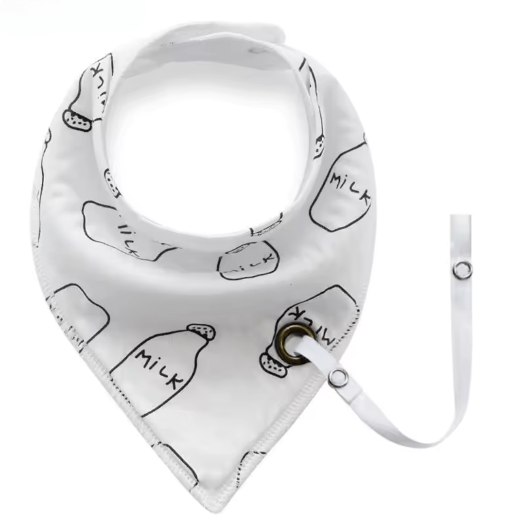 Bavoir pur coton avec attache tétine - Moomies